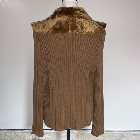 New Nygard Size XL Faux Suede Fur Jacket Sweater - Picture 6 of 9